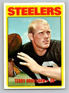 lot 62 image: Terry Bradshaw 2nd Year 1972 Topps #150 Vintage Football Card