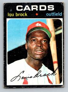 lot 63 image: Lou Brock 1971 Topps #625 Vintage Baseball Card