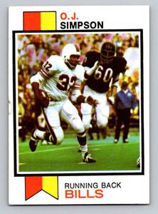 lot 66 image: OJ Simpson 1973 Topps #500 Vintage Football Card