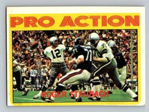 lot 70 image: Roger Staubach 1972 Topps In Action #122 Vintage Football Card