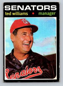 lot 81 image: Ted Williams 1971 Topps #380 Vintage Baseball Card
