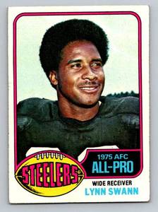 lot 84 image: Lynn Swan 2nd Year 1976 Toopps #140 Vintage Football Card