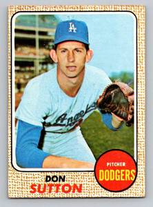 lot 87 image: Don Sutton 1968 Topps #103 Vintage Baseball Card