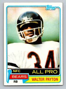 lot 93 image: Walter Payton 1981 Topps #400 Vintage Baseball Card