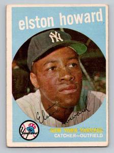 lot 112 image: Elston Howard 1959 Topps #395 Vintage Baseball Card