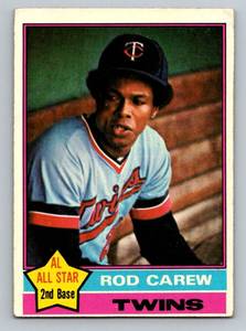 lot 114 image: Rod Carew 1976 Topps #400 Vintage Minnesota Twins Baseball Card