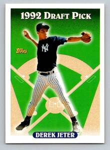 lot 51A image: Derek Jeter RC 1993 Topps Draft Pick #98 Rookie Baseball Card