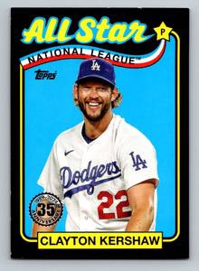 lot 86A image: Clayton Kershaw 299 Black SP 2024 Topps35th Anniversary #89ASB-49, numbered 236299, Baseball Card