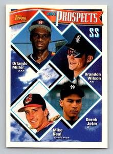 lot 90A image: Derek Jeter RC 1994 Topps Prospects #158 Rookie Baseball Card
