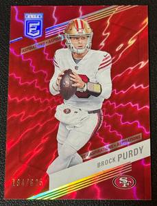 lot 10 image: Brock Purdy 625 2023 Donruss Elite Aspirations #10, numbered 184625, Rare Football Card