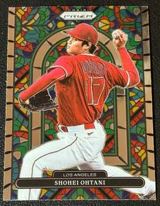 lot 12 image: Shohei Ohtani 2020 Prizm Stained Glass Insert #SG-3 Baseball Card