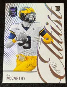lot 27 image: JJ McCarthy RC 2024 Donruss Elite Rookie Elitest #10 Minnesota Viking Football Card