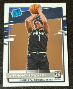 lot 117 image: Anthony Edwards RC 2020-21 Donruss Optic Rated Rookie #151 Minnesota Timberwolves Basketball Card