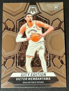 lot 14A image: Victor Wembanyama RC 2023-24 MosaicCity Edition #282 Rookie Wemby Basketball Card