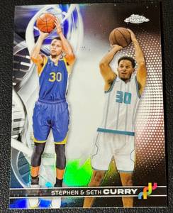 lot 30A image: Steph Curry Refractor 2024 Topps Chrome DNA Insert #DNA-1 Basketball Card