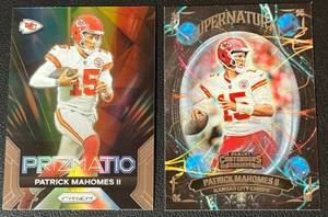 lot 33A image: Patrick Mahomes 2022 Contenders Prizmatic #SN-PMA Football Card