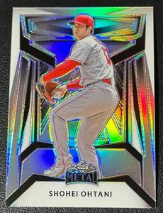 lot 42A image: Shohei Ohtani Refractor 189 2023 Leaf Metal #B-32, numbered 164189 Baseball Card