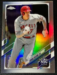 lot 46A image: Shohei Ohtani Refractor 2021 Topps Chrome All-Star Game #ASG-40 Baseball Card