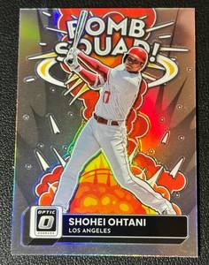 lot 48A image: Shohei Ohtani Refractor 2022 Donruss Optic Prizm #BS-3 Bomb Squad Insert Baseball Card