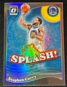 lot 54A image: Steph Curry 2023-24 Donruss Optic #8 Splash Insert Basketball Card