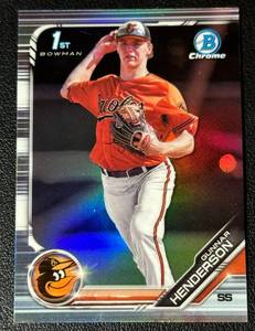 lot 64A image: Gunnar Henderson Bowman 1st Refractor 2019 #BDC-22 Baseball Card