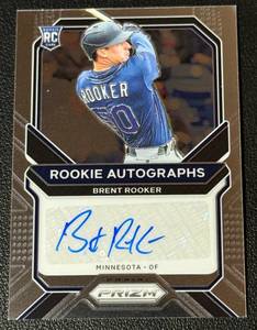lot 65A image: Brent Rooker RC Auto 2021 Prizm Rookie Autographs #RA-BR Minnesota Twins Baseball Card