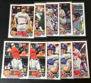 lot 72A image: 2023 Topps Update 10 Card RC Lot - (2) Adley Rutschman and More Rookie Baseball Cards