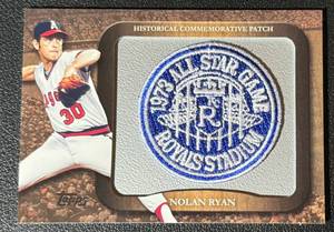 lot 73A image: Nolan Ryan All-Star Patch 2009 Topps Historical Commemorative Patch #LPR-38 Baseball Card