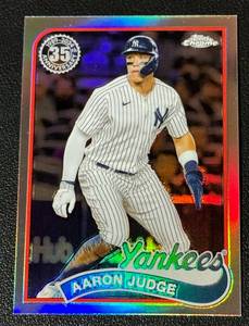 lot 92A image: Aaron Judge Refractor 2024 Topps Chrome 35th Anniversary #89CB-2 Baseball Card