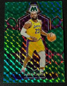 lot 95A image: LeBron James Green Mosaic Prizm 2023-24 #92 Basketball Card