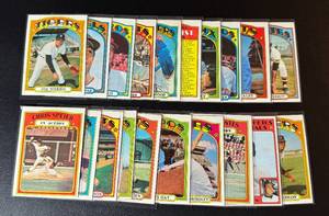 lot 122A image: 20 Card Lot - 1972 Topps Baseball Vintage Cards