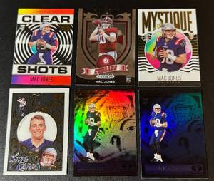 lot 121 image: Mac Jones 6 RC Lot Rookie Football Cards