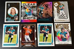 lot 124 image: Trevor Lawrence 8 RC Lot Rookie Football Cards