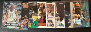 lot 128 image: Kevin Garnett 9 Card Lot w Several Rookie Cards - Minnesota Timberwolves Basketball Cards