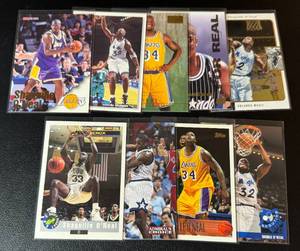 lot 130 image: Shaquille ONeal 9 Card Lot w RC - Rookie Basketball Cards
