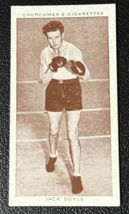 lot 109A image: 1938 WA & AC Churchman Boxing Personalities #13 Jack Doyle Vintage Card