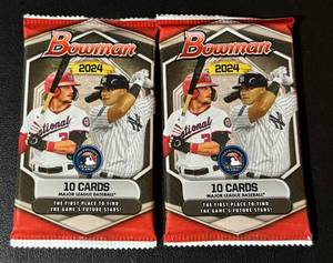 lot 115A image: 2 Packs 2024 Bowman Baseball Cards