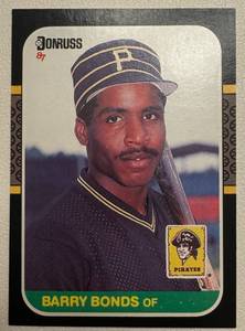 lot 11B image: Barry Bonds RC 1987 Donruss #361 Rookie Baseball Card