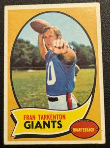 lot 21B image: Fran Tarkenton 1970 Topps #80 Vintage Minnesota Vikings Football Card