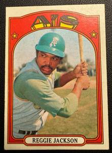 lot 32B image: Reggie Jackson 1972 Topps #435 Vintage Baseball Card