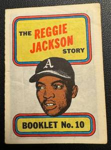 lot 33B image: Reggie Jackson 1970 Topps #10 The Reggie Jackson Story Booklet Vintage Baseball Card