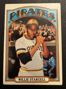 lot 34B image: Willie Stargell 1972 Topps #447 Vintage Baseball Card