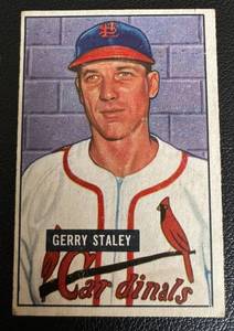 lot 50C image: 1951 Bowman #121 Gerry Staley Vintage Baseball Card