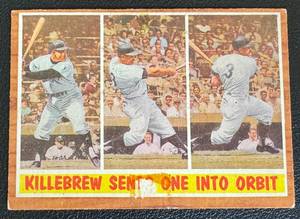 lot 57C image: Harmon Killebrew 1962 Topps #316 Vintage Minnesota Twins Baseball Card