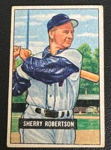 lot 59C image: 1951 Bowman #95 Sherry Robertson Vintage Baseball Card