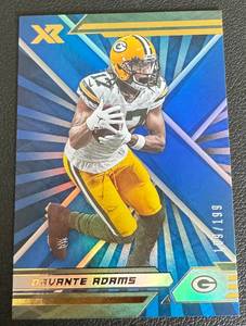lot 63C image: Davante Adams 199 Blue Foil 2021 Xr #37, numbered 109199 Football Card