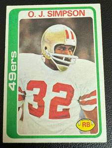 lot 69B image: OJ Simpson 1978 Topps #400 Vintage Football Card