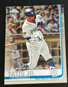 lot 71B image: Fernanco Tatis Jr. RC 2019 Topps Chrome #54 Rookie Baseball Card