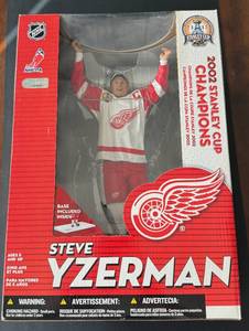 lot 86D image: Steve Yzerman 2002 Stanley Cup Figure Detroit Red Wings Hockey