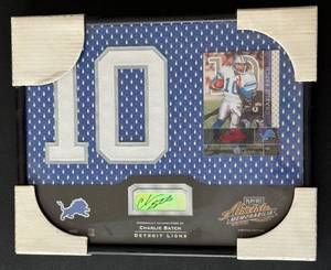 lot 82D image: Charlie Batch Signed 2002 Playoff Absolute Memorabilia Signing Bonus Auto - Numbered 250, Detroit Lions Football